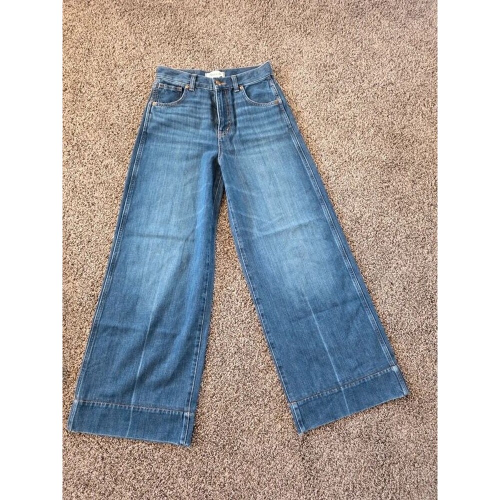 Madewell Superwide-Leg Jeans Ellsworth Wash Softdrape Denim Size 25 NS901